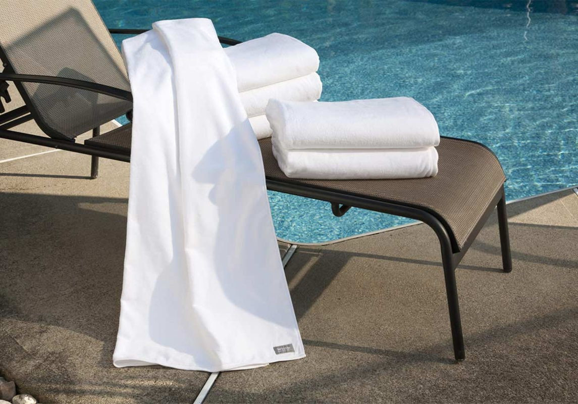 Pack de 6 toallas blancas para hoteles, spas, albercas o gimnasios